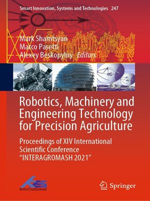 cover image of Robotics, Machinery and Engineering Technology for Precision Agriculture